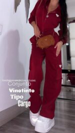 CONJUNTO PRADA CARGO VINOTINTO