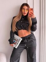 CONJUNTO DIOR SATIN NEGRO