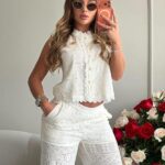CONJUNTO CELINE BLANCO EN OJALILLO