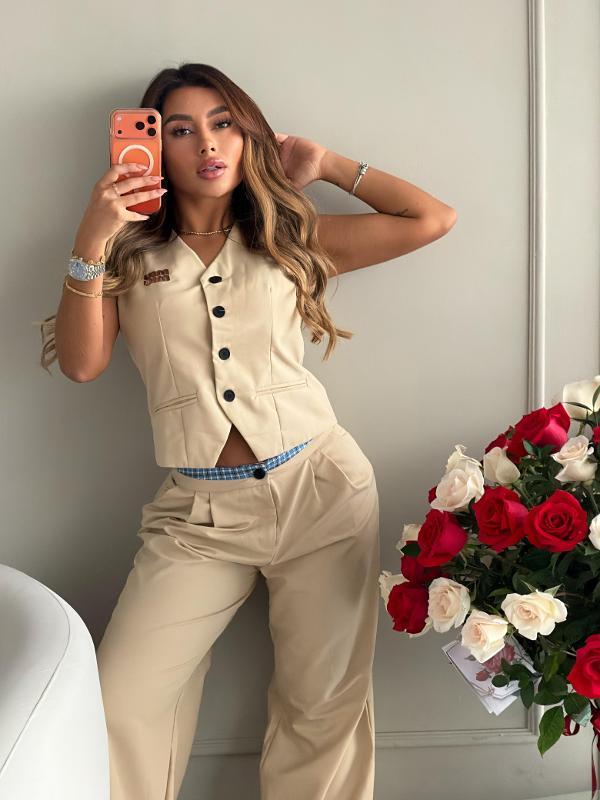 CONJUNTO MIU MIU NUDE CHALECO - Image 1