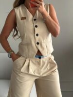 CONJUNTO MIU MIU NUDE CHALECO - Image 3