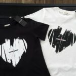 CAMISA YSL CORAZON BLANCA Y NEGRA