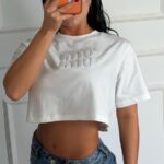 CAMISA MIU MIU CORTA BLANCA