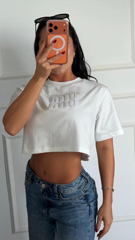 CAMISA MIU MIU CORTA BLANCA - Image 1