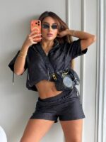 CONJUNTO LOUIS VUITTON SHORT NEGRO