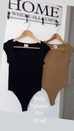 BODY DYNAMIC MANGAS NEGRO Y COCOA