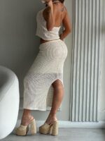 CONJUNTO MIU MIU TEJIDO EN FALDA CON FLOR - Image 2