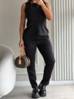 CONJUNTO LOUIS VUITTON NEGRO CIERRE ATRAS - Image 2