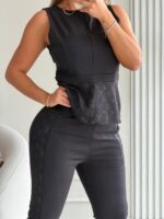 CONJUNTO LOUIS VUITTON NEGRO CIERRE ATRAS - Image 3