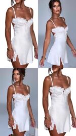 VESTIDO BLANCO SATIN CORTO - Image 4