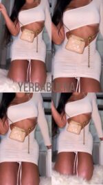 VESTIDO ASIMETRICO NUDE - Image 3