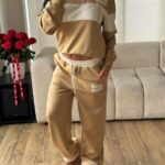 CONJUNTO MIU MIU NUDE FRANJA BLANCA