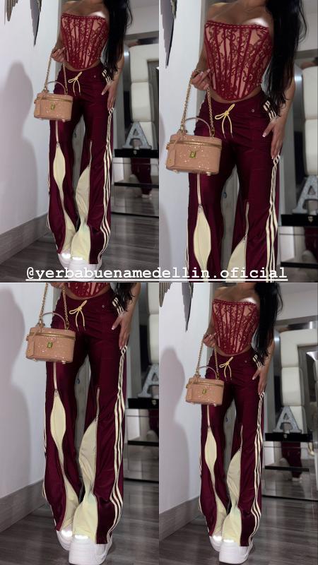 PANTALON VINOTINTO RAYAS CON AMARILLO - Image 3