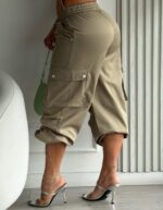 PANTALON PRADA CARGO VERDE MILITAR - Image 3