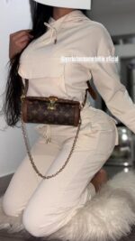 CONJUNTO LOUIS VUITTON MONOGRAM CIERRE NUDE