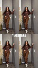 CONJUNTO HAND MADE CAFE MANGA LARGA - Image 2