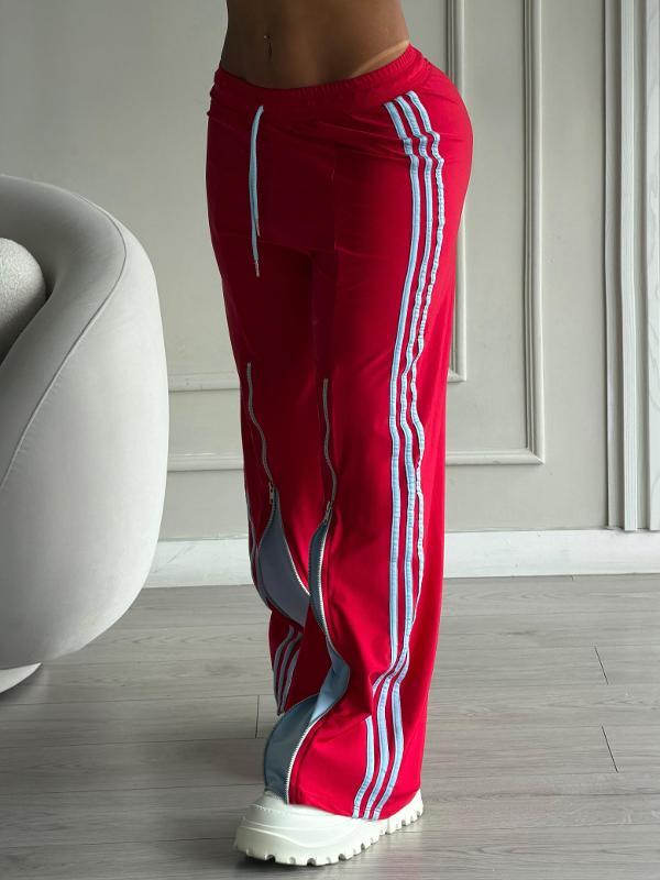 PANTALON ROJO RAYAS CON AZUL - Image 1