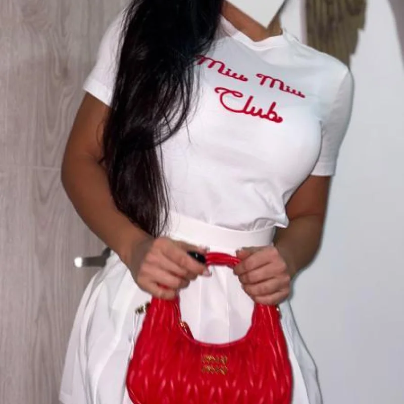 CAMISA MIU MIU LETRA ROJA - Image 2