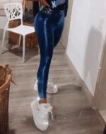 LEGGINS AZUL CORREA LATERAL