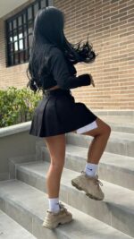 FALDA PLIZADA NEGRA - Image 2