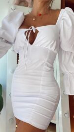 VESTIDO BLANCO MANGAS