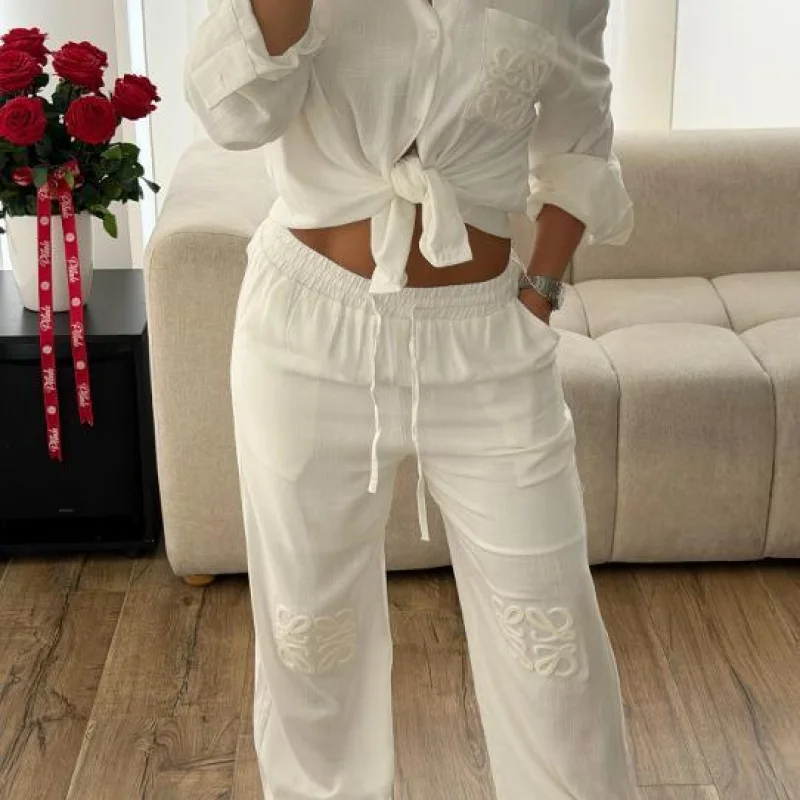 CONJUNTO LOEWE BLANCO EN LINO - Image 1