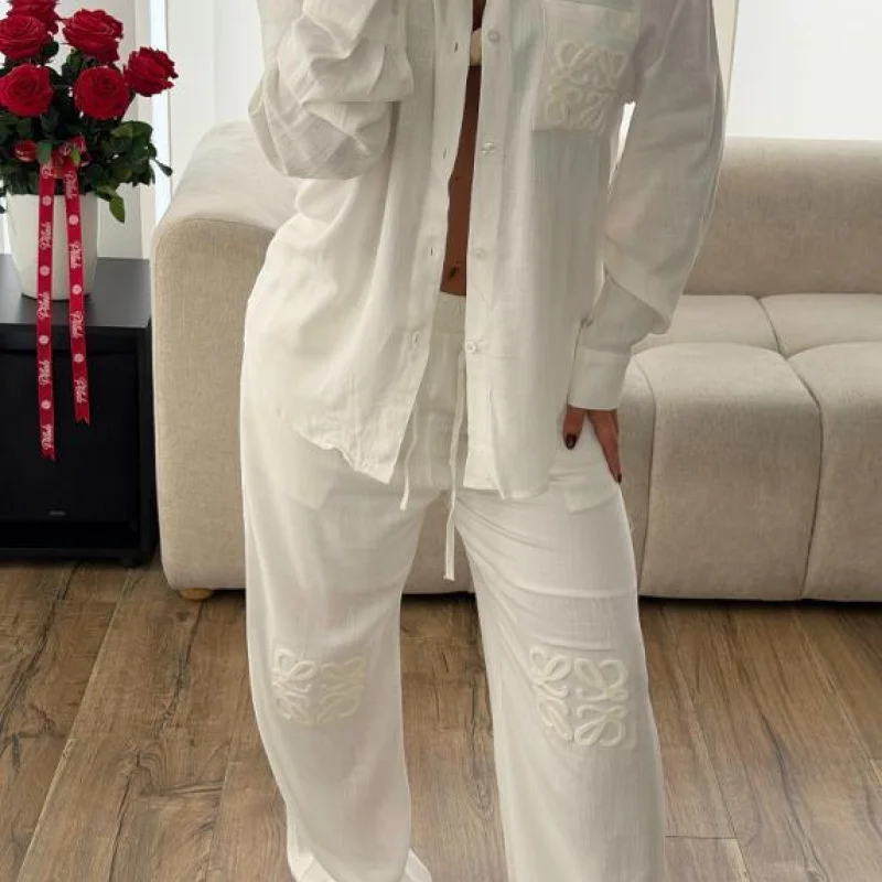 CONJUNTO LOEWE BLANCO EN LINO - Image 4