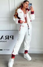CONJUNTO GUCCI BLANCO FRANJA VERDE CON ROJO - Image 3
