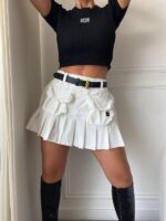 FALDA MIU MIU BLANCA CARGO