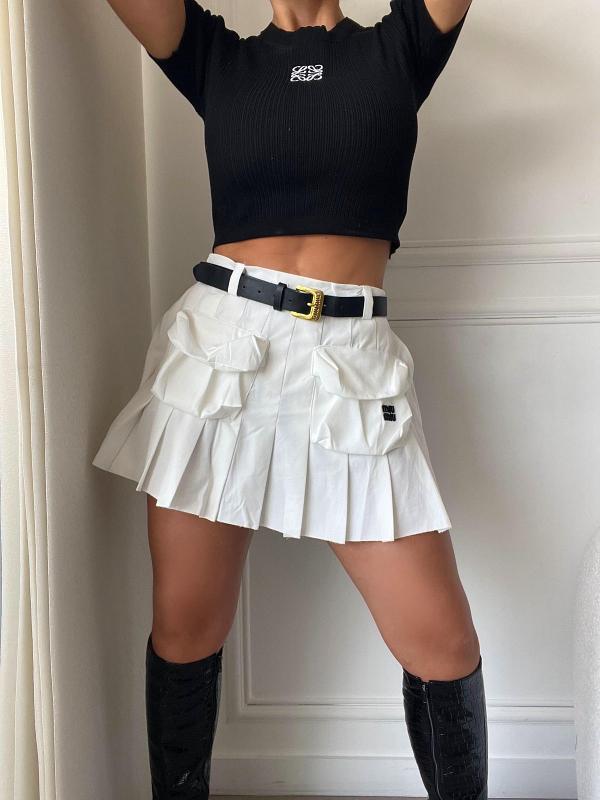 FALDA MIU MIU BLANCA CARGO - Image 1