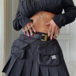 FALDA MIU MIU NEGRA CARGO