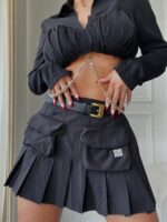 FALDA MIU MIU NEGRA CARGO