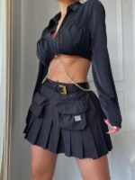 FALDA MIU MIU NEGRA CARGO - Image 2